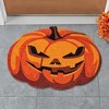 Collections Etc Jack o' Lantern-Shaped Halloween Coco Fiber Door Mat - 2 of 2