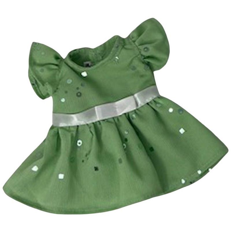 Doll Clothes Superstore Green Sequin Dress Fits 12 Inch Baby Alive And Little Baby Dolls, 1 of 5