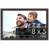 PosterPalooza | Photo Size Textured Brown Picture Frame - UV Acrylic, Foam Board Backing, Hanging Hardware - 2 of 4