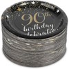 Sparkle and Bash 80-Pack Happy 90th Birthday Party Supplies, Black and Gold Disposable Paper Dessert Plates Set, 7" - 4 of 4