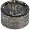 Sparkle and Bash 80-Pack Happy 90th Birthday Party Supplies, Black and Gold Disposable Paper Dessert Plates Set, 7" - 3 of 4