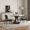 POVISON Contemporary Leather Dining Chairs Set of 2, Gray Side Chairs, Fully Assembled - 4 of 4