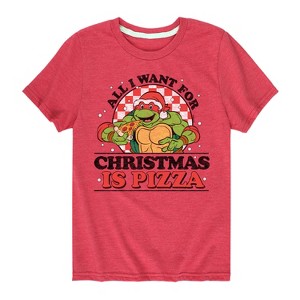 Boys' - Teenage Mutant Ninja Turtles - All I Want For Christmas Short Sleeve Graphic T-Shirt - 1 of 4