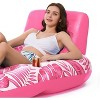 Jasonwell Inflatable Pool Float for Adults — Lounger Raft with Cup Holders, Floating Chair for Pool, Lake & Beach - TropicalRose - 4 of 4