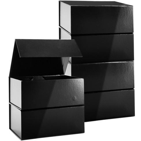 Juvale 30-pack 6x6x4 Inch Gift Boxes With Lids - Matte Black