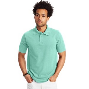 Hanes Men's Pique Polo Shirt (Big & Tall Sizes Available) - 1 of 3