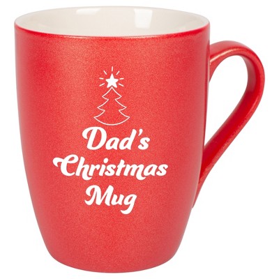Elanze Designs Dad's Christmas Mug Crimson Red 10 ounce New Bone China Coffee Cup Mug