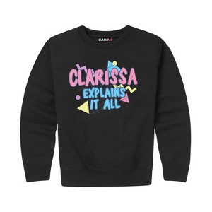 Boys' - Clarissa Explains It All - Retro Logo Graphic Long Sleeve Fleece Sweatshirt - 1 of 4