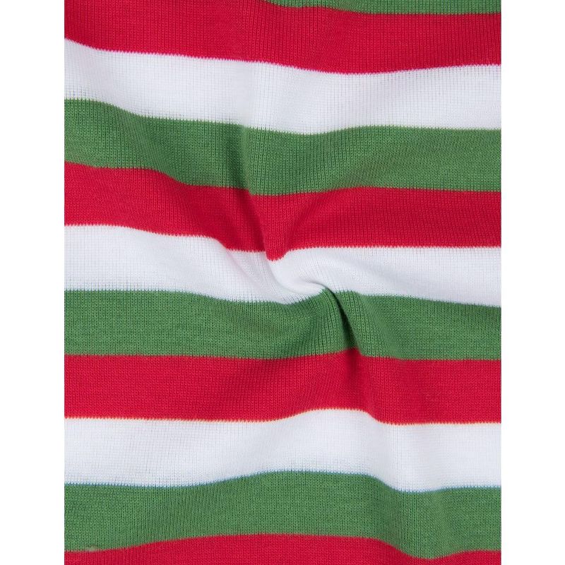 Leveret Kids Footed Cotton Striped Christmas Pajamas, 3 of 8