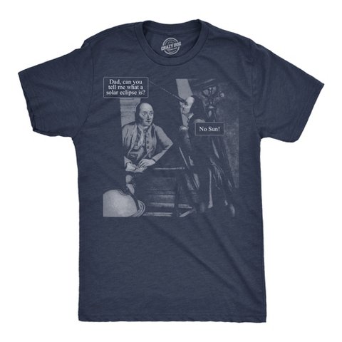 Мужские футболки Crazy Dog T-Shirts, Inc. Mens Funny T Shirts No Sun Sarcastic Solar Eclipse Graphic Tee for Men - Crazy Dog Men's T Shirt For Earth Day Navy XL