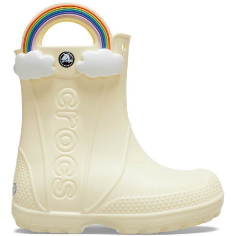 Crocs Kids Handle It Rainbow Rain Boots C7 Buttercream Target