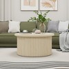 Round Coffee Table with Flip-Top Storage, Modern Side Table and Accent End Table for Living Room and Apartment - 2 of 4