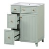 Chery Life 24" Bathroom Vanity Cabinet with Ceramic Sink, 2 Drawers, 1 Door - 3 of 4