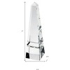 HomeRoots 12" Clear Crystal Obelisk Statue - 3 of 4