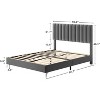 Full Size Bed Frame, with Velvet Headboard, Strong Wooden Slat Support, Noise Free Sleep,Easy Assembly, No Box Spring Needed - 2 of 4