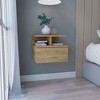 NicBex 14 inch Wide Floating Floating Nightstand with 1 Drawer,Modern Side Table with 2-Tier Shelf,Bedside Table for Bedroom,Living Room - 2 of 4