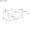 NicBex Modern 42.7" Storage Bench with 4 Doors and Adjustable Shelves for Entryway and Living Room - 2 of 4