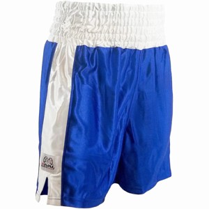 Rival Boxing Dazzle Traditional Cut Competition Boxing Trunks - Blue/White - 1 of 2