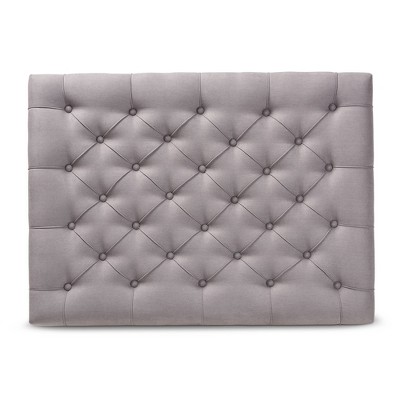 Lindsey Grey Linen and Greywashed Wood Tufted Cocktail Ottoman