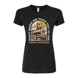 Women's - Yellowstone - Don't Make Me Take You Train Station Fitted Graphic T-Shirt - 1 of 3