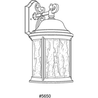 Progress Lighting Ashmore 3-Light Outdoor Wall Lantern in Antique Bronze with Shade