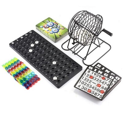 Kovot Complete Bingo Set With Metal Rotary Cage Numbered Balls, Master ...