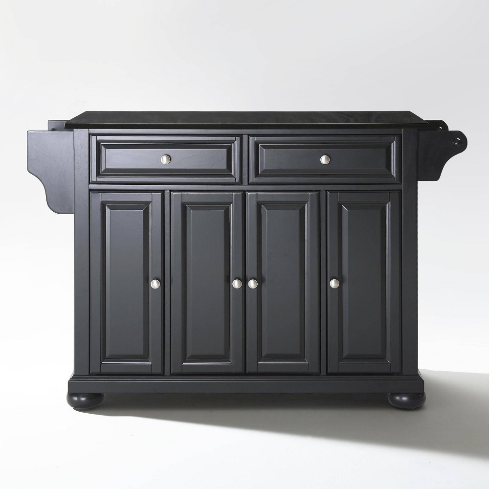 Photos - Kitchen System Crosley Alexandria Granite Top Full Size Kitchen Island/Cart Dark Gray  