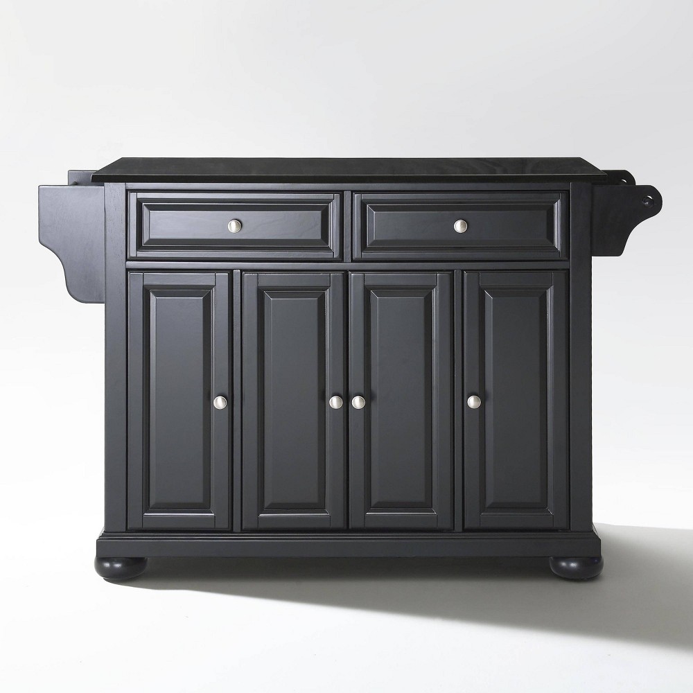 Alexandria Granite Top Full Size Kitchen Island/Cart Dark Gray - Crosley