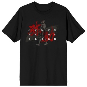 Yasuke Honor Pain & Blood Men's Black T-shirt - 1 of 1