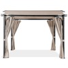 Bigget Steel 10x10ft Outdoor Pergola with Sidewalls-Arched Top, Beige - 2 of 4