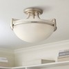 Regency Hill Mallot Modern Ceiling Light Semi Flush Mount Fixture 13" Wide Brushed Nickel 2-Light Marbleized Glass Bowl Shade for Bedroom Living Room - 2 of 4