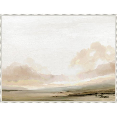 42x32 Southern Landscape by Dan Hobday Framed Canvas Wall Art Print White  - Amanti Art