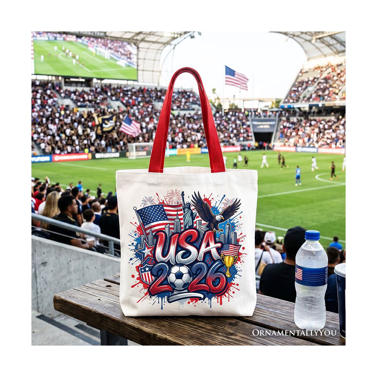 USA 2026 Soccer Cup Global Championship Tote Bag, Fans Football Gift Shopper| OrnamentallyYou - thumbnail 10