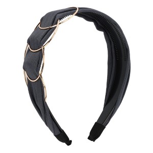 Unique Bargains Women's Elegant Ring Cross Stitching Wide Hairband 6.30"x5.51" 1 Pc - 1 of 3