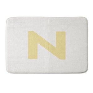 Deny Designs April Lane Art Block Monogram Memory Foam Bath Mat - 1 of 4