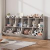 Kids Bookshelf and Toy Storage, 3 Tier Toy Organizer, 5 Cube Storage Cabinet, Toddler 3 Shelf Bookcase for Playroom, Bedroom, Living Room, Classroom - 4 of 4