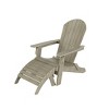 WestinTrends Tuscany HIPS Outdoor Patio Folding Adirondack Chair with Ottoman (2-Piece Set) - 4 of 4