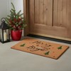 HomeRoots 17" X 29" Brown Black And Green Christmas Merry and Bright Outdoor Coir Door Mat - 2 of 4