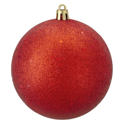 Northlight 4" Shatterproof Holographic Glitter Christmas Ball Ornament - Red