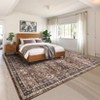 TROPOW 8x10 Washable Rug Vintage Non Slip Oriental Carpet Low Pile Foldable Throw Rugs - 2 of 4