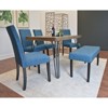 Roundhill Furniture Amisos Dining Set, Hairpin Dining Table with 4 Chairs and Upholstered Bench, 6-Piece - 3 of 4