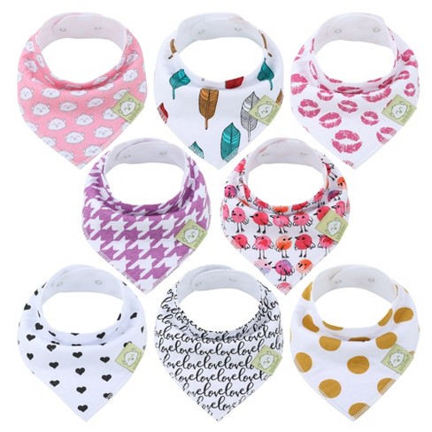 Bebe Au Lait 2pk Muslin Bandana Bib Set - Just Be & Leaves : Target