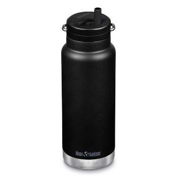 Klean Kanteen 16oz Tkwide Insulated Stainless Steel Water Bottle With Twist  Straw Cap - Black : Target