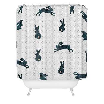 Deny Designs Hello Sayang Funny Bunnies Shower Curtain