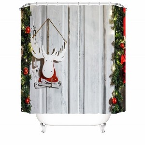 Christmas Decoration Deer Shower Curtains for Bathroom Waterproof Fabric Bath Curtain Durable Soft Stylish Bathroom Decor 72x72 Inch - 1 of 1