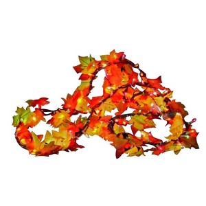 Sylvania Multicolored Prelit Leaf Garland Fall Decor - 1 of 1