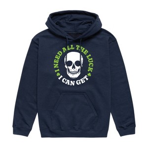 Men's - Instant Message - Need All The Luck I Can Get Graphic Fleece Pullover Hoodie - 1 of 4