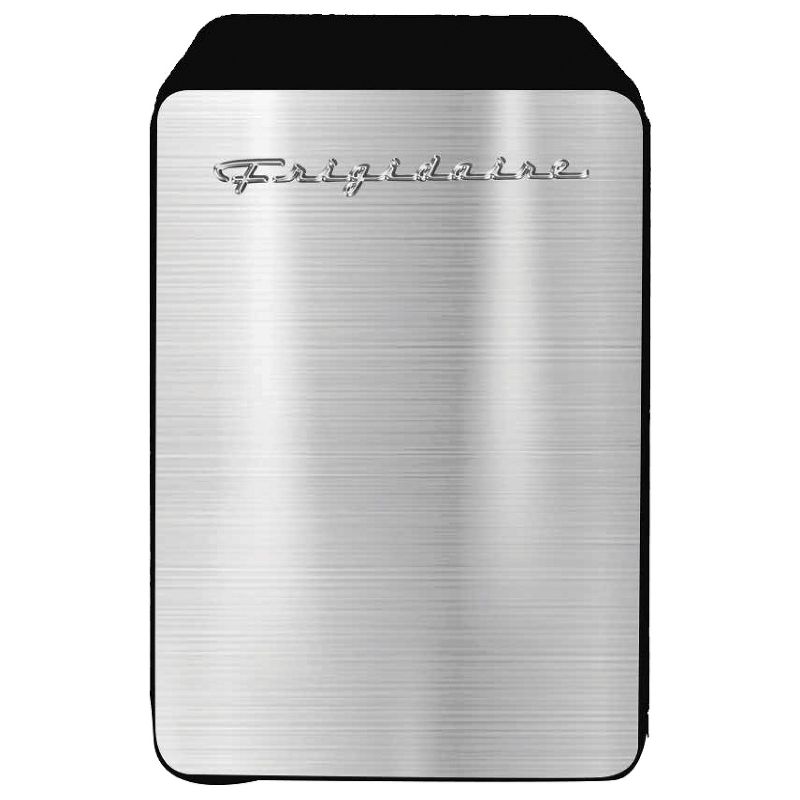 Frigidaire® 0.35-Cu.-Ft. 10-Liter 15-Can Mini Retro Stainless Steel Fridge, Silver, 2 of 11