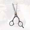 Unique Bargains Smooth Hair Cutting Scissors Silver Tone Black 1 Set - 4 of 4