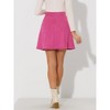 INSPIRE CHIC Women's Faux Suede Button Front A-Line High Waisted Mini Short Skirt - 4 of 4